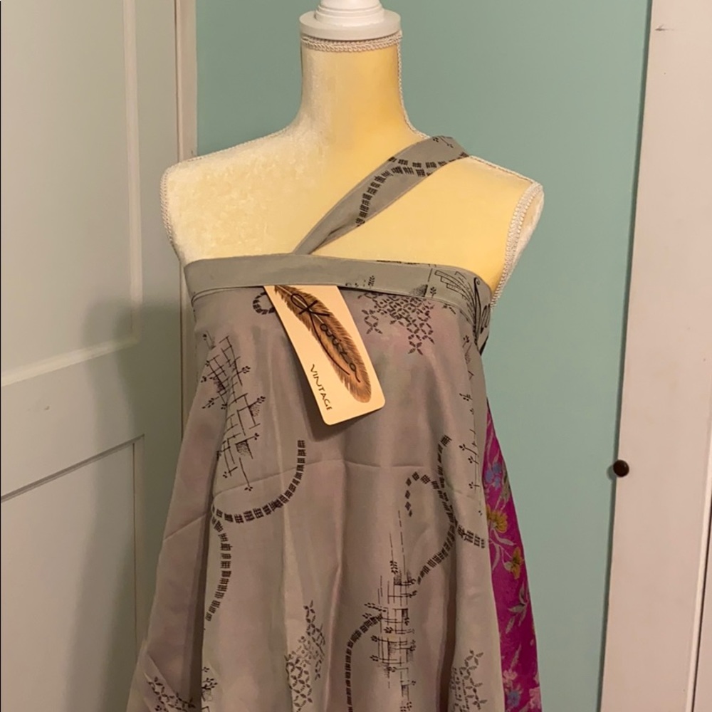 KARIZA silk-rayon versatile wrap dress/skirt - Picture 5 of 8